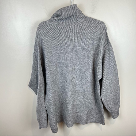 New Free People Softly Structured Oversized Tunic Sweater Heather Gray in Med - Picture 7 of 9